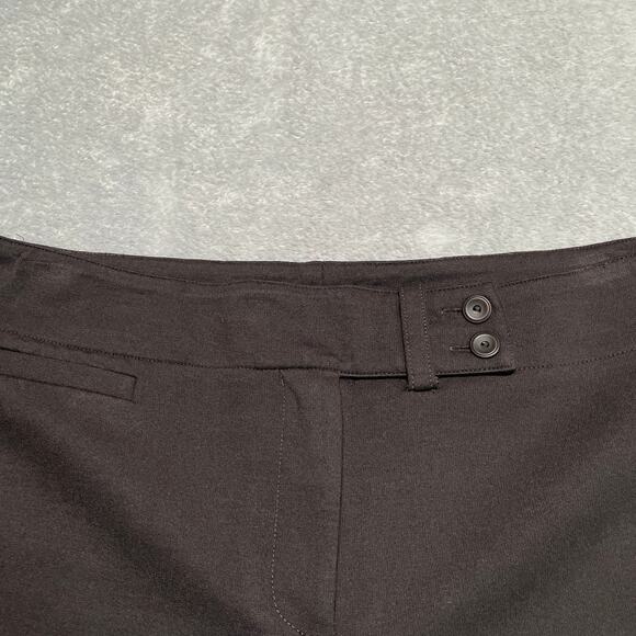 Eileen Fisher Pants Women Medium Brown Heavyweight Rayon Knit Tab Waist Trouser - Picture 6 of 10